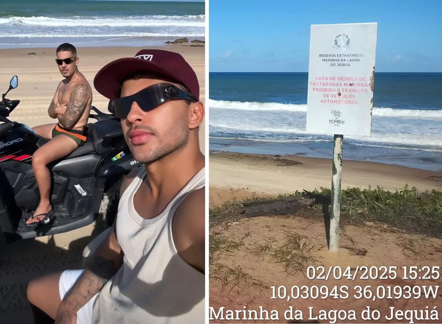 Carlinhos Maia e marido são acusados de prática irregular em praia de Alagoas