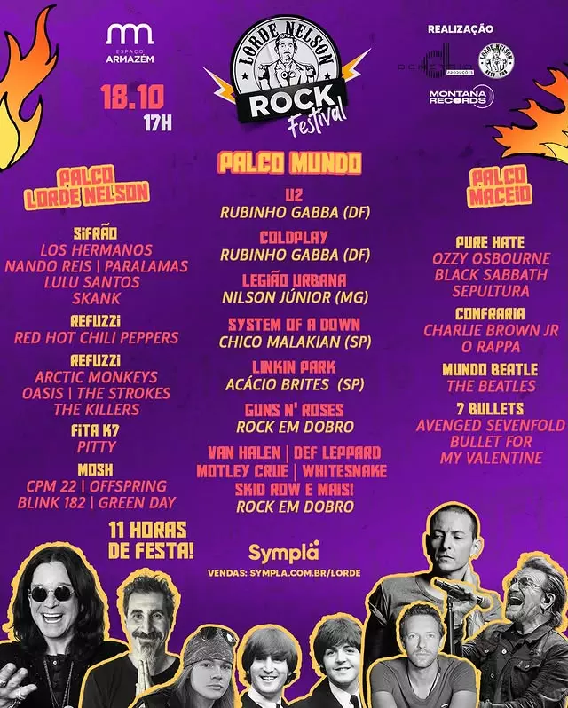 Lorde Nelson Rock Festival chega à 4ª edição com mais de 25 tributos em Maceió