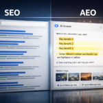 Representação visual de inteligência artificial avaliando fontes digitais com destaque para credibilidade