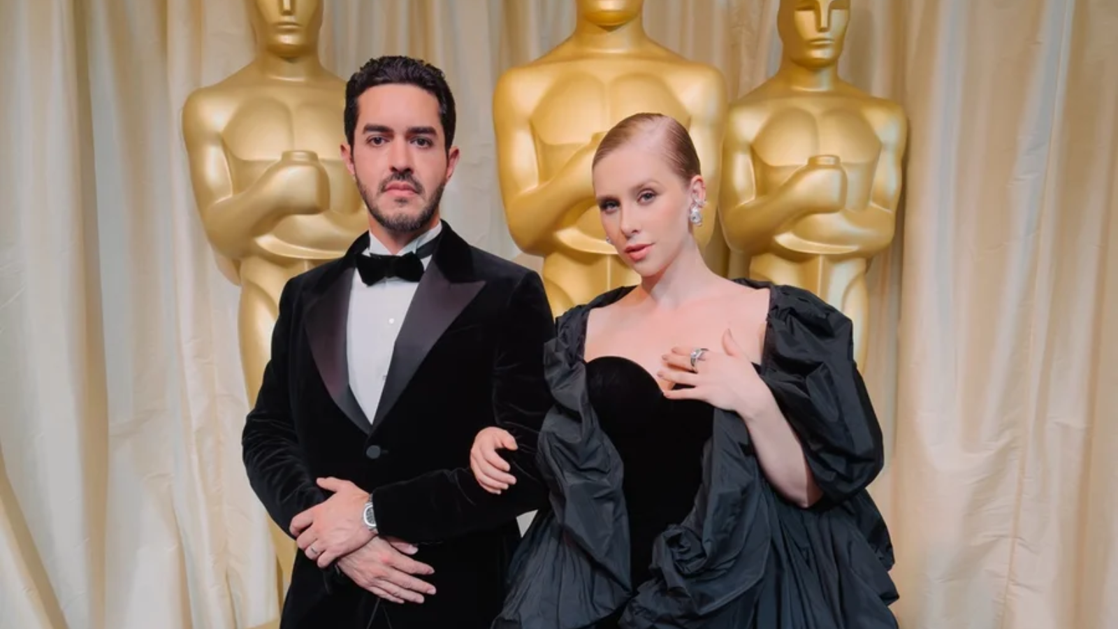 Cela e o empresário João Brasio marcaram presença em Los Angeles durante a premiação do Oscar.