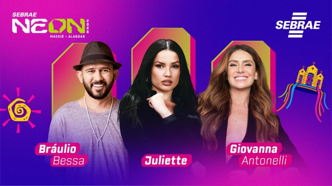 Juliette, Giovanna Antonelli e Bráulio Bessa estão entre as atrações do NEON 2026 » Alagoas Notícia Boa