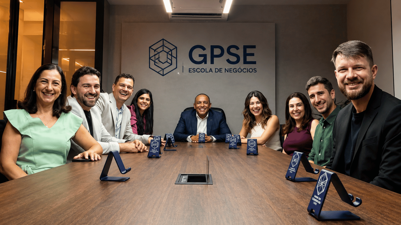 Lideranças empresariais reunidas durante o lançamento da Mesa do Conselho Tietê, na GPSE Escola de Negócios, em Tietê (SP).