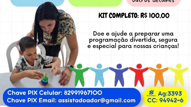 Assista arrecada doações para celebrar o Mês das Crianças » Alagoas Notícia Boa